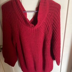 Cozy Red Knit Sweater